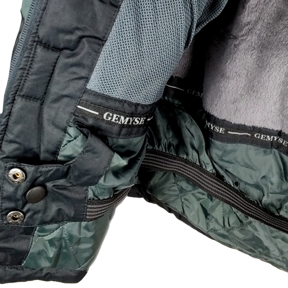 GEMYSE Men's M Mountain Waterproof Ski Snow Black Green WinterJacket - Picture 13 of 15